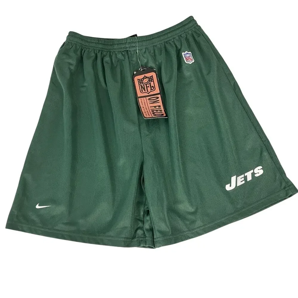 New York Jets Shorts Y2K Nike On Field Green Mesh Practice Shorts NWT Size XL